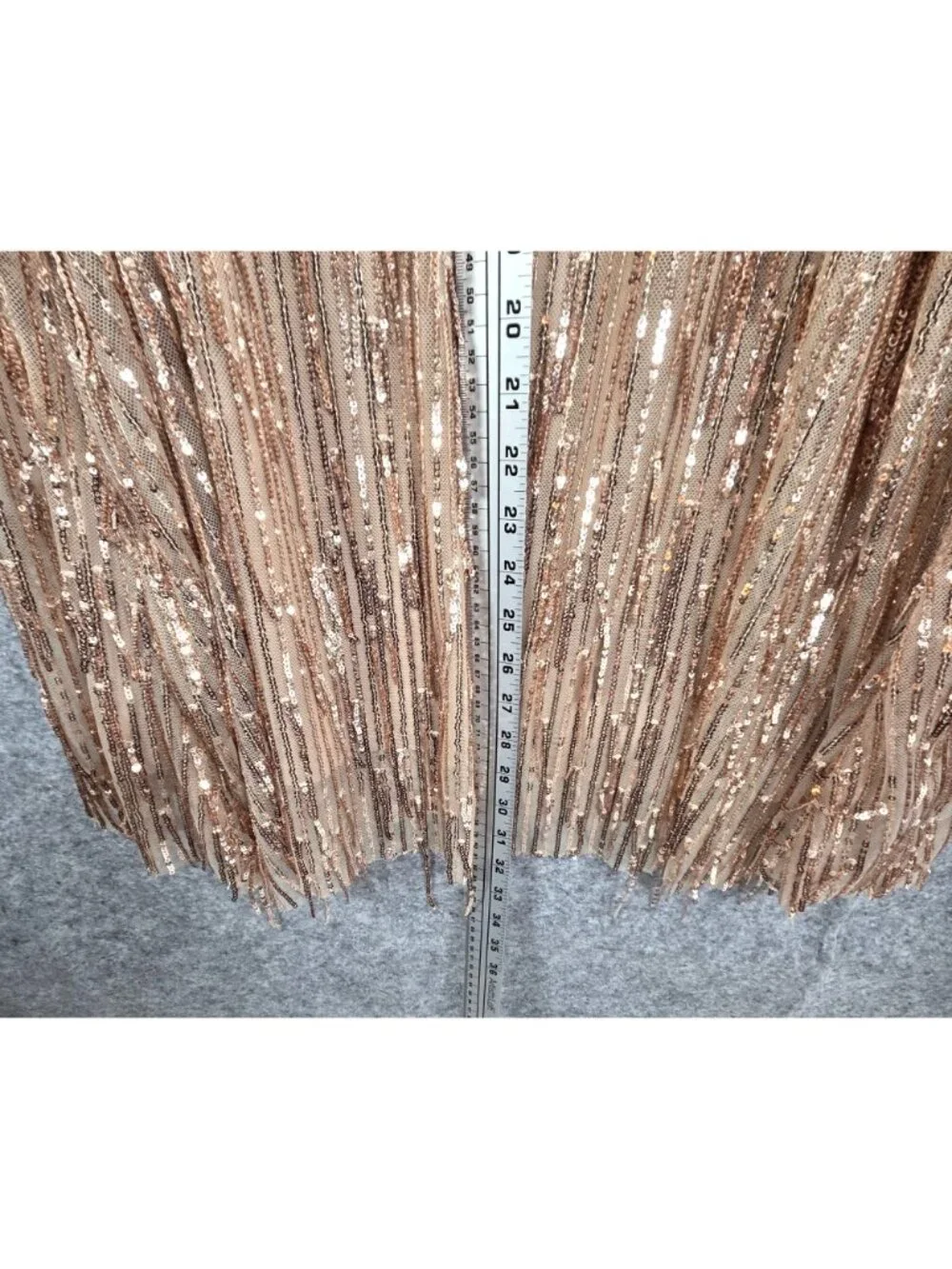 Torrid Dress Womens 3X Gold Sequin Fringe Mini Dress Sleeveless Party Cocktail P - Picture 6 of 12